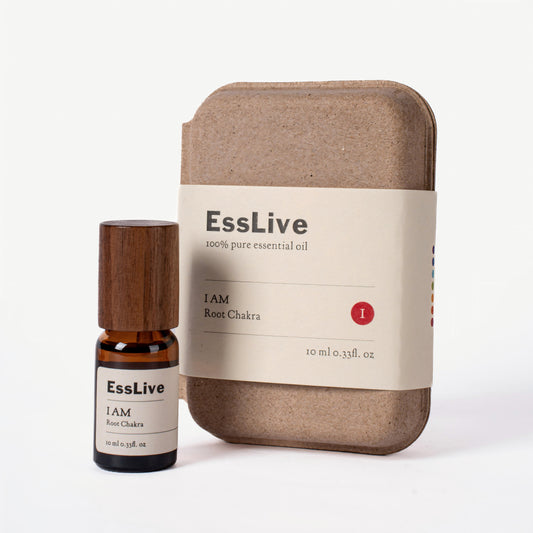 EssLive I AM Root Chakra essential oil blend bottle